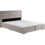 Cotta Boxspringbett Simba, wahlweise mit oder ohne Matratze und Topper grau