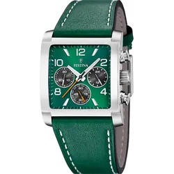 Festina Quarz Herren On the square F20653/2 - grün - 36.0mm