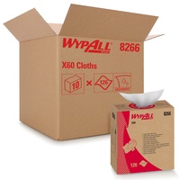 Wypall X60 General Clean Reinigungstücher 8266 – Reinigungstücher – 10 POP-UP-Boxen x 126 Reinigungstücher, weiß (insges. 1.260)