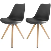 byLIVING Esszimmerstuhl Kira Kunstleder schwarz 2er Set