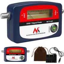 Maclean Brackets Maclean MCTV-627 DVB-T Signal Finder Digital Antenne Terrestrisch mit Kompass blau