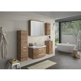 Saphir Hängeschrank SAPHIR "Serie 4010 Wand-Badschrank 30 cm breit mit 1 Tür, 2 Glas-Einlegeböden", braun (eiche ribbeck quer nachbildung), B:30cm H:70cm T:17cm, Spanplatte, Schränke, Hängeschrank, Badezimmer-Hängeschrank inkl. Türdämpfer, Wandschrank 70 cm hoch