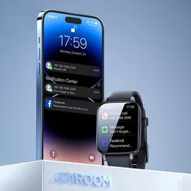 Joyroom Fit-Life Smartwatch Armbanduhr IP68 Gesundheitsüberwachung Herzfrequenz Dunkelgrau (JR-FT3)