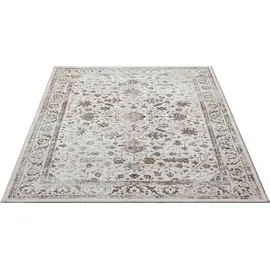 MERINOS Teppich MERINOS "Creation 50112", beige (creme), B:140cm H:10mm L:200cm, Polyester, Teppiche, Teppich, elegant, glänzend, Kurzflor, pflegeleicht, Wohnzimmer