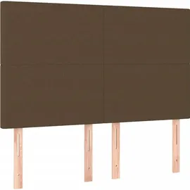 vidaXL Boxspringbett mit Matratze Dunkelbraun 140x200 cm Stoff