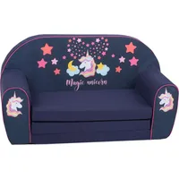 Kindersofa - "Magic Unicorn" - Dunkelblau