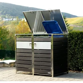 Zelsius Mülltonnenbox 4er 120 - 240 Liter anthrazit