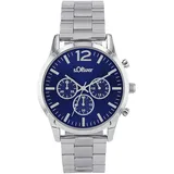 s.Oliver Armbanduhr Chronograph Edelstahl Armband, 3 bar Wasserdicht, Kommt in Uhren Geschenk Box