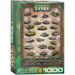 empireposter Puzzle Die Geschichte der Panzer - 1000 Teile Puzzle im Format 68x48 cm, Puzzleteile