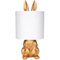 Brubaker Tisch- oder Nachttischlampe Goldener Hase - Tischleuchte mit
