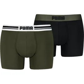 Puma Everyday Placed Logo Boxer Schwarz/Grün M 2er Pack
