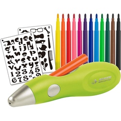 Kreativset JOLLY Airbrushset für Kinder - Elektrischer Airbrush-Stift inkl. Vorlagen (Airbrush Fun), (21-tlg) bunt