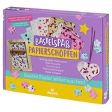 Moses moses. Bastelspaß - Papierschöpfen, Kreativ-Set mit bebilderter Schritt-für-Schritt Anleitung, Bastelset für Kinder ab 6 Jahren, DIY-Set zur Papier Herstellung, Bunte Farben, 38195