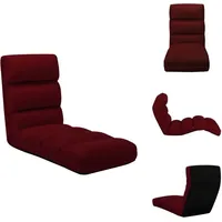 Vidaxl - Bodenstuhl Faltbar Weinrot Kunstleder - Bodensegel - Loungebett - Gartenmöbel - Outdoor Möbel - Faltbarer Stuhl