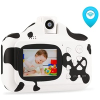 Sofortdruck-Kamera für Kinder, WiFi, Keine Tinte, 32 GB, 1080p, Video, digital, 12 MP, Selfie-Kamera für Mädchen, Digitalkamera mit Dual-Kameraobjektiv für Kinder(schwarz)
