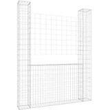 vidaXL Gabionenkorb U-Form 140 × 20 × 200 cm