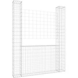 vidaXL Gabionenkorb U-Form 140 × 20 × 200 cm