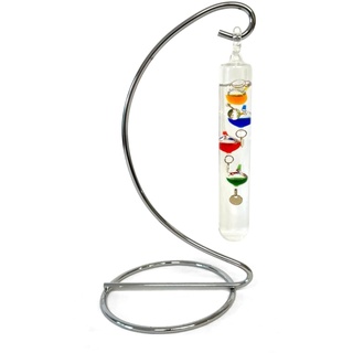 Thorness Galileo-Thermometer Metallständer Temperaturanzeige: Bunt