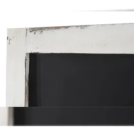 Mendler Werbetafel HWC-C51, Wandtafel Kreidetafel, 55x34x2cm, Holz Shabby-Look Vintage ~ weiß