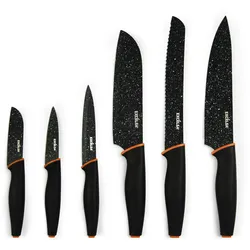 Excelsa Set Von 6 Messer Chef Stahl Schwarz