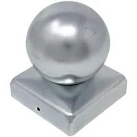 7 x SO-TOOLS® Pfostenkappe mit Kugel Stahl verzinkt Abdeckkappe für Pfosten 80 x 80 mm