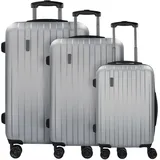 Bugatti Lima Koffer-Set 3-tlg. grau/silber