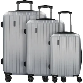 Bugatti Lima Koffer-Set 3-tlg. grau/silber