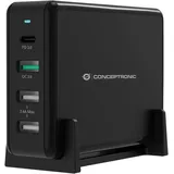 Conceptronic OZUL 4-Port 65W USB-PD Desktop-Ladegerät