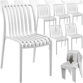 Tectake Gartenstuhl Alcudia 47 x 58 x 80,5 cm creme 6 St.