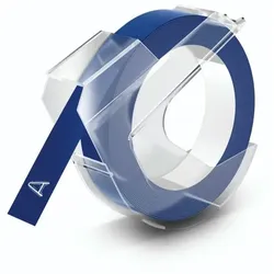 Dymo 3D Prägeband 9 mm x 3 m Plastik glänzend blau