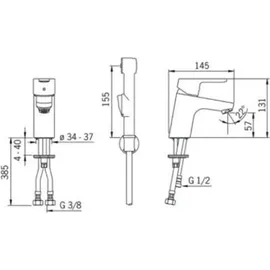 Hansa HansaPrimo Einhandmischer mit Funktionsbrause chrom 49462203