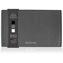 KaraLuna Napfunterlage 48 x 30 cm (Grau, Eckig) Futtermatte Katze Futterunterlage Hund Futternapf Fressnapf Hundenapf Unterlage Kaffeevollautomat Napf Matte Mat Silikonmatte