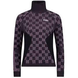 Mons Royale Ascender Merino Seamless Mock Neck Long Sleeve Mauve/Black XS