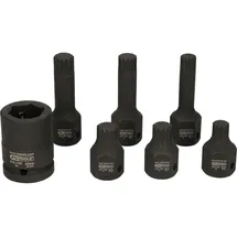 KS Tools 1/2" Spezial-Kraft-Bit-Stecknuss-Satz Vielzahn, 7-tlg.