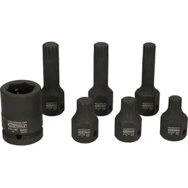 KS Tools 1/2" Spezial-Kraft-Bit-Stecknuss-Satz Vielzahn, 7-tlg.