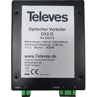 Televes Optischer 2fach Verteiler OV2O