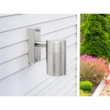 smartwares Edelstahl Außenwandleuchte Downlight mit LED Leuchtmittel, GU10 IP44, Fassadenbeleuchtung