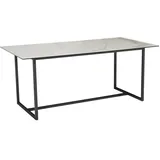 KADIMA DESIGN Esstisch Marmor-Look Glas Modern Premium Esszimmer Elegant Hell in Weiß-Schwarz | Gr.: onesize