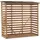 MCombo Kaminholzregal Holz 90 x 185 x 186 cm mit Rückwand und wasserdichter Abdeckung Natürlich