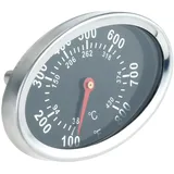 DRELD BBQ Grill-Thermometer, Oval geformtes Edelstahl Röstthermometer, 38°C - 430 °C Koch-Thermometer für Grills, Ofen, Smoker, Räucherofen, Backofen und Grillwagen