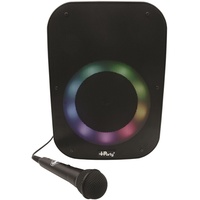 Lexibook K8210 Iparty Audio-Bluetooth, mit Lichteffekten, Mikrofon, Wiederaufladbare Batterie, Schwarz