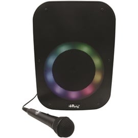 Lexibook K8210 Iparty Audio-Bluetooth, mit Lichteffekten, Mikrofon, Wiederaufladbare Batterie, Schwarz