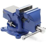 Wiltec Schraubstock Metall Gusseisen 75 mm blau