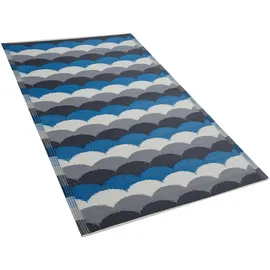 Beliani Outdoor Teppich grau-blau 90x180 cm