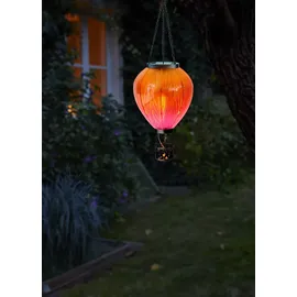 NORTHPOINT Laterne Kunststoff/Metall 19x58x19 cm Solar LED Gelb/Lila