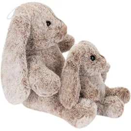 Brubaker Hasen Kuscheltier mit Schlappohren - 18 cm und 28 cm Plüschhase Geschenk für Kinder und Babys - Mama und Baby Hase Stofftier Kuschelhase