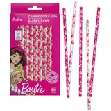 DECORA 0403050 80ER-PACK PAPIER STROHHALME BIO ABBAUBARE BARBIE Ø 6 X 210 MM