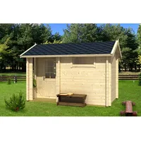 FinnTherm Gartensauna Basel-70 Natur 407 cm x 230 cm