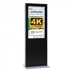 Digitale Infostele, doppelseitig, 50", in 4K UHD, schwarz - Digital Signage Made in EU
