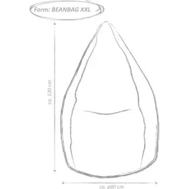 Sitting Point BeanBag Easy 80 x 130 cm smaragd